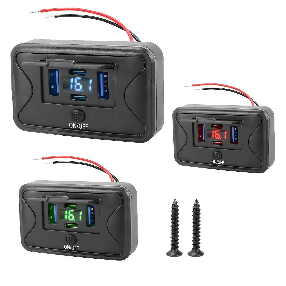 Car Accessories Thailand - 108W 4-Port 12V RV USB Panel,