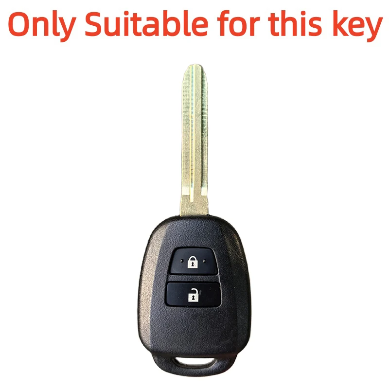 For Toyota Yaris Corolla Highlander Crown Silicone Car Key Cover Case 2 Buttons Remote Skin Protector Shell Keychain Accessories
