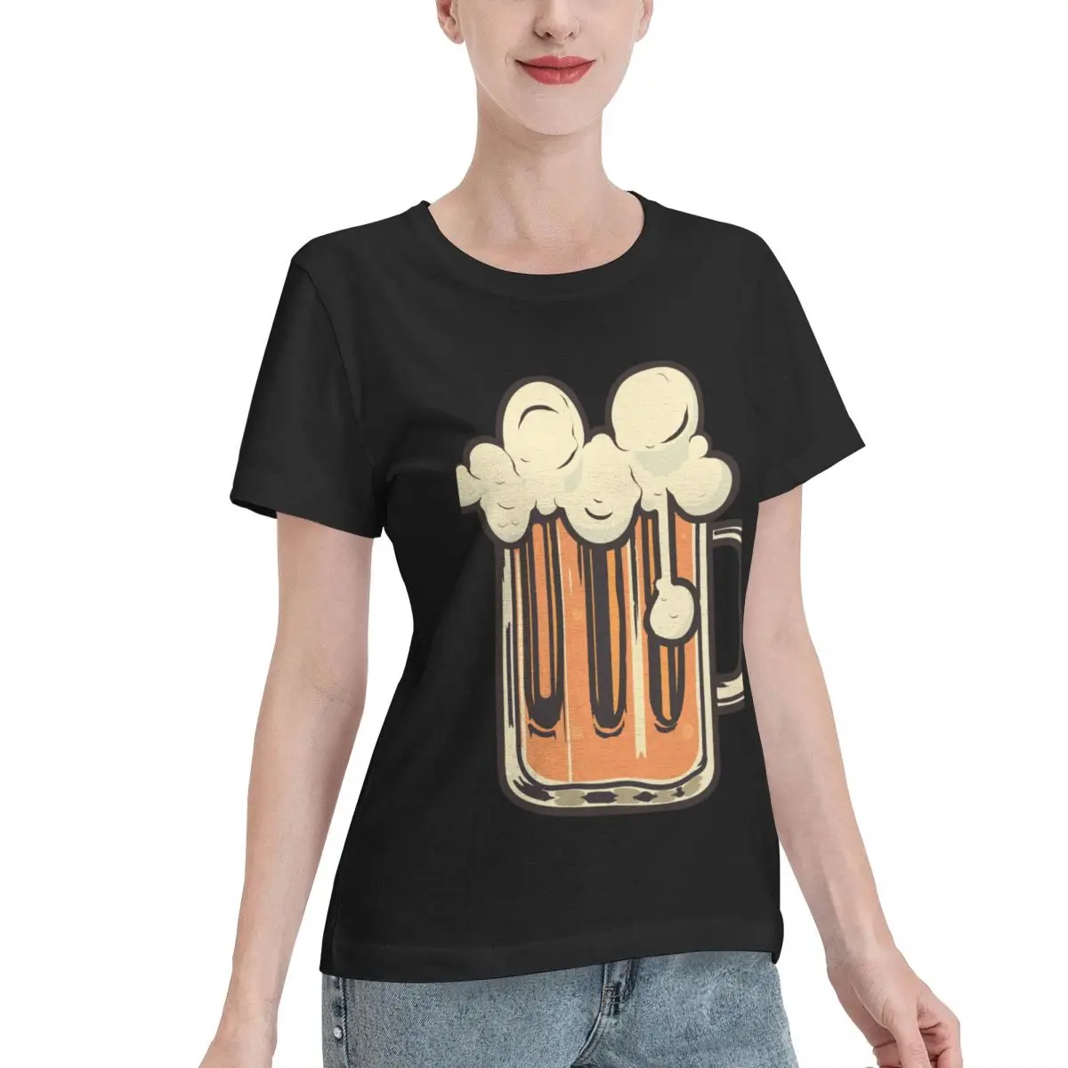 Multi Occasion Beer Women's T-shirt Travel Outfit Minimalist Tshirt
