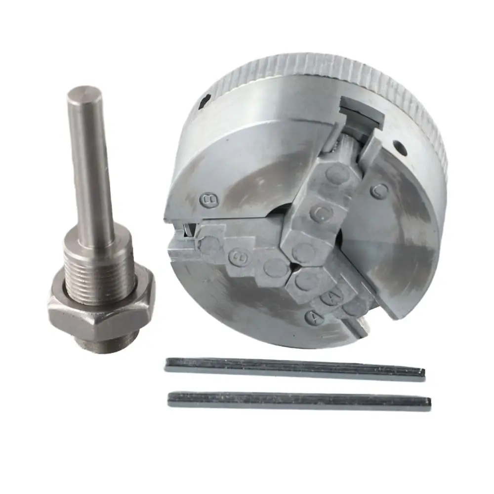 

3-Jaw 4-Jaw Mini Drilling Chuck Connecting Rod Zinc Alloy Manual Lathe Chuck Self-Centering Durable Metal Machine Tool Chuck