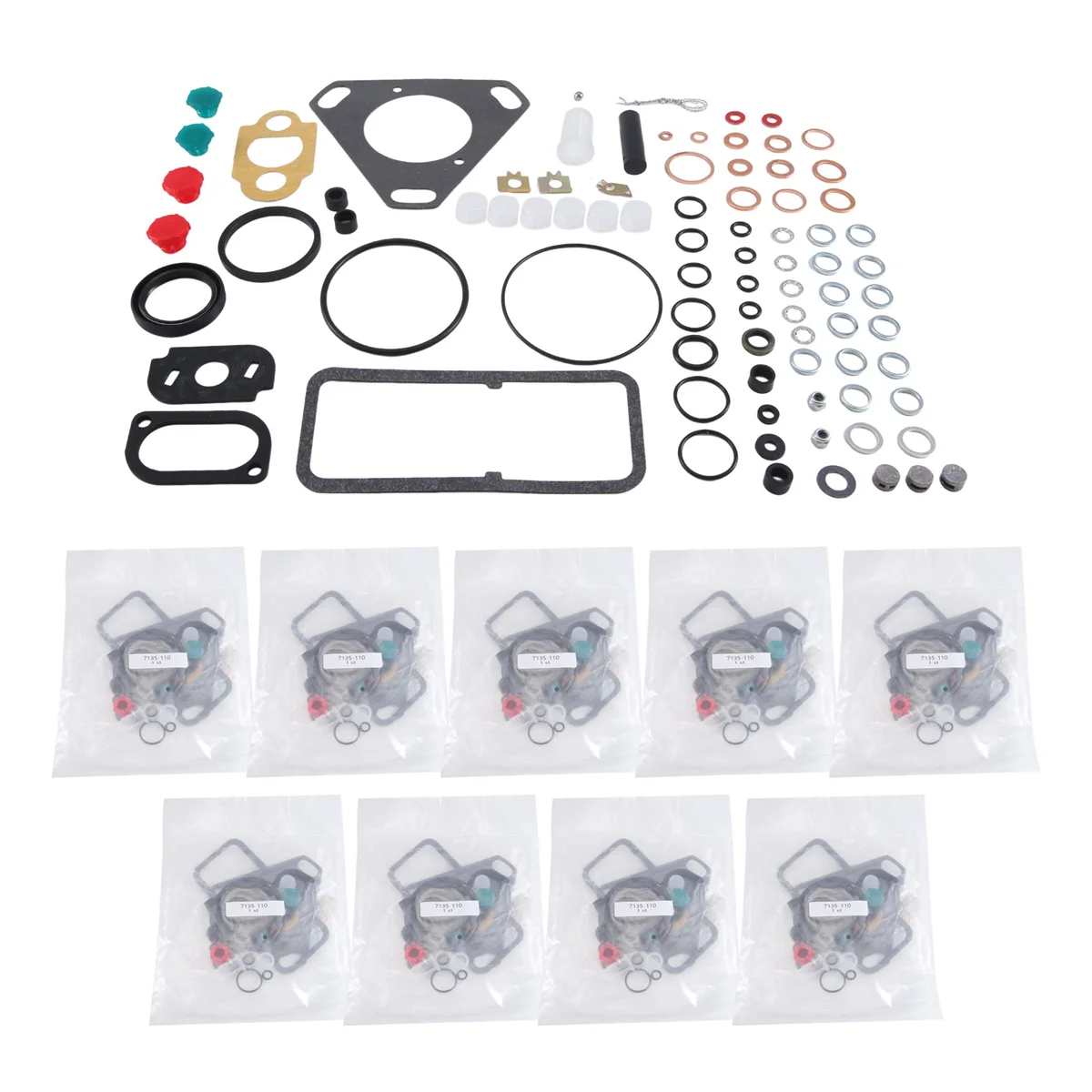 

10Set 7135-110 CAV7135-110 Repair Kit for Ford Massey Ferguson CAV DPA Injection Pump Repair Gaskets Seals