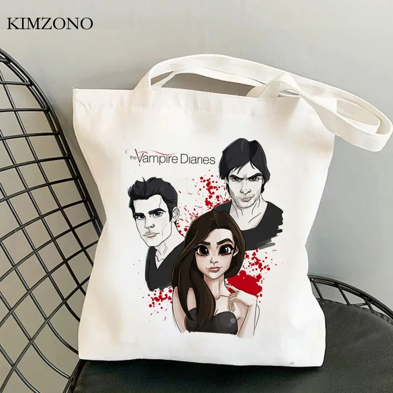 the Vampire Diaries shopping bag grocery shopper jute bag recycle bag shopper bag bolsa compra woven sac tissu