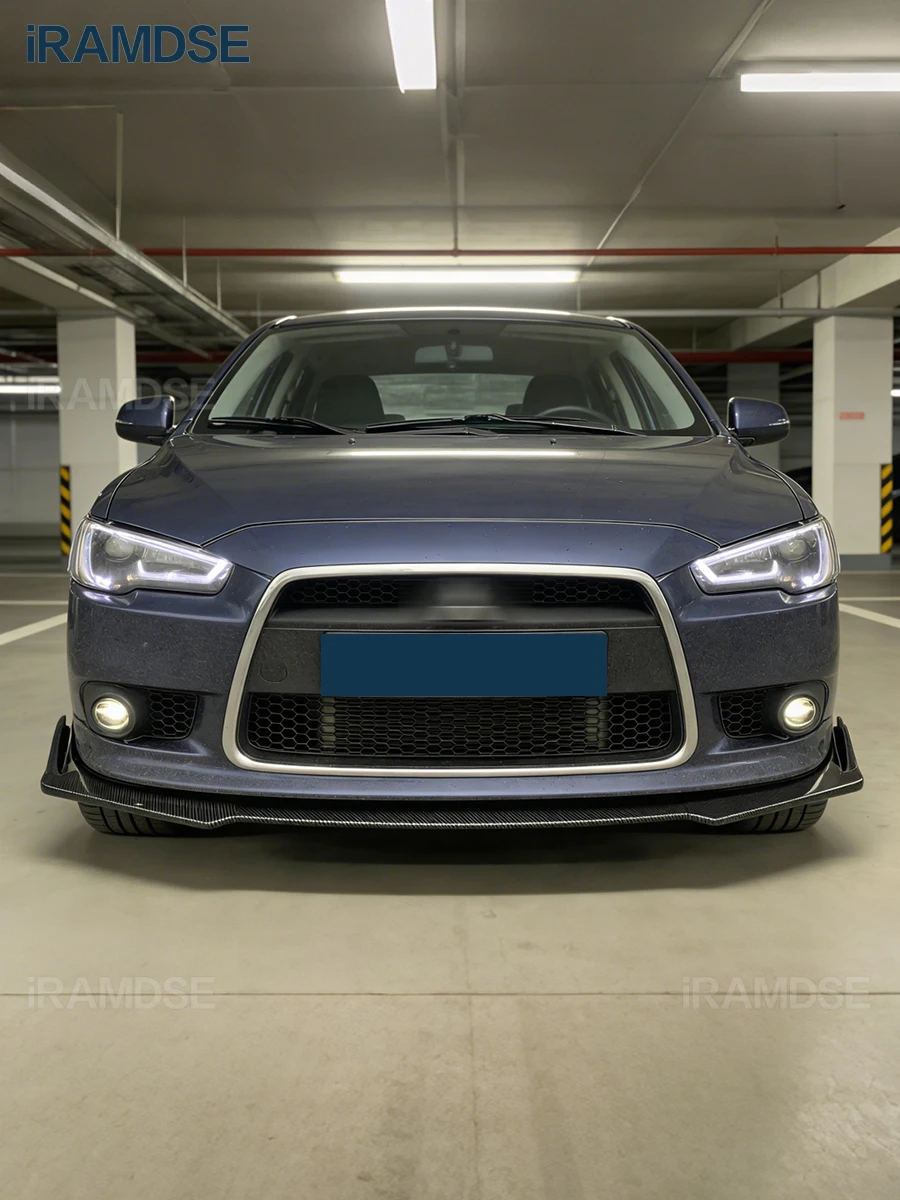 Front Lip Splitter Decorative Plate for Mitsubishi Lancer EX Evo 2013 - 2016 Bumper Spoiler Black Car Body Kit Accessory