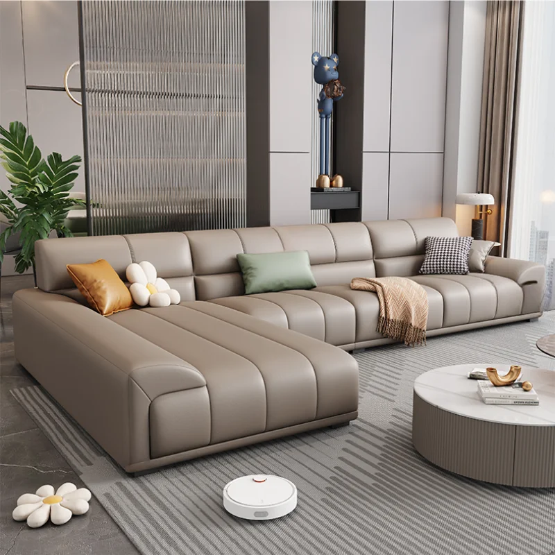 Elegant Luxury Modern Sofa Living Room European L Shape Lazy Lounge Sofa Puffs Sectional Muebles Para El Hogar Home Furniture