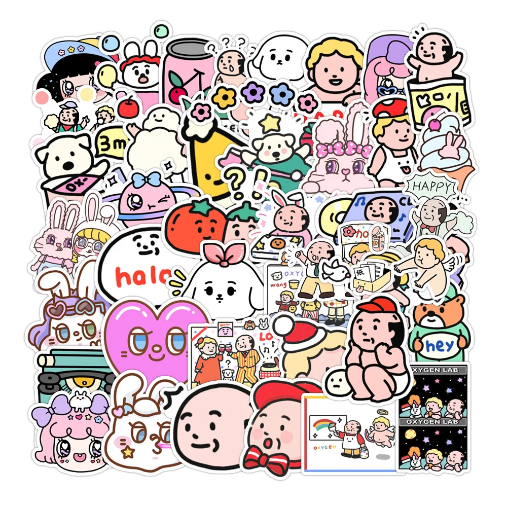 

10/25/43PCS Oxygen Laboratory Sticker Cartoon Cute Graffiti Decorative Luggage Guitar Skateboard Phone Case Waterproof Decal