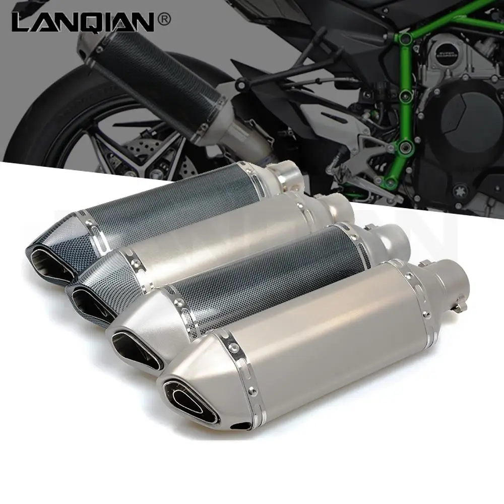 

31MM-51mm Motorcycle Exhaust Pipe Moto Bike Pot Escape Exhaust Sport Exhaust For Kawasaki ER6N Z 650/750/900/1000/800 Versys 650