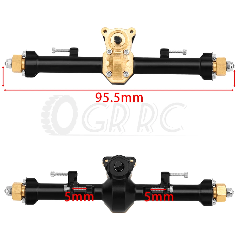 Middle Axle With Steering Links Metal for Upgraded 6x6 8×8 1/24 SCX24 Remote Control Crawler Car Empty Frame Assemble