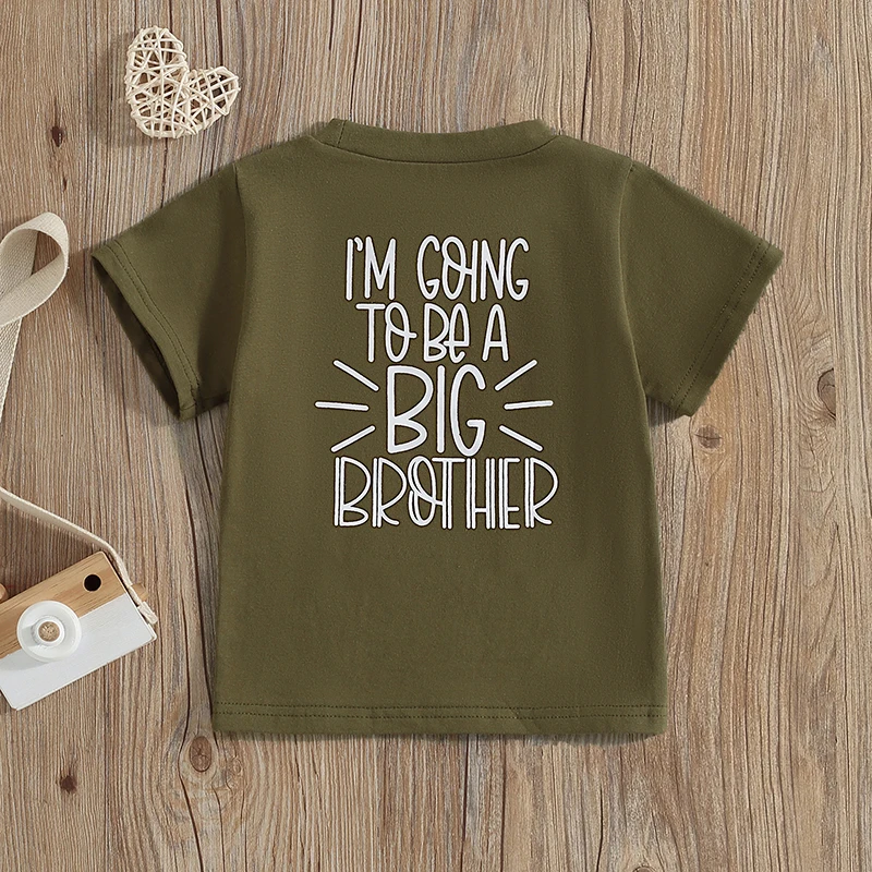 Big Brother Announcement T Shirt I Have a Secret I am going to be a Big Brother Cotton Short Sleeve Tops