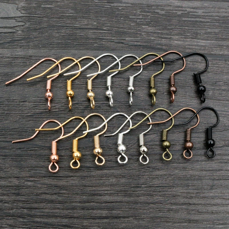 100pcs 20*17mm Gold Antique bronze Ear Hooks Earrings Clasps Findings Earring Wires For Jewelry Making Supplies Wholesale