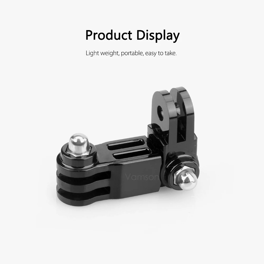 Vamson for GoPro Hero 10 9 8 Long Short Adjust Arm Straight Joints Mount for Insta360 One for SJCAM for Gopro Accessories 3pcs