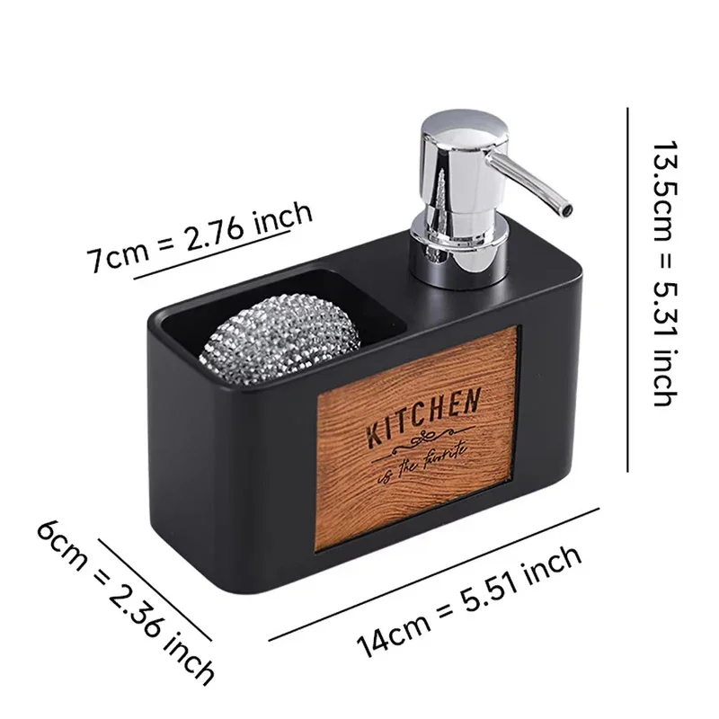 Simple Style Kitchen Soap Dispenser Sink Countertop Liquid Hand Dish Soap Dispenser Kitchen Sink Bathroom Hand Soap Dispenser