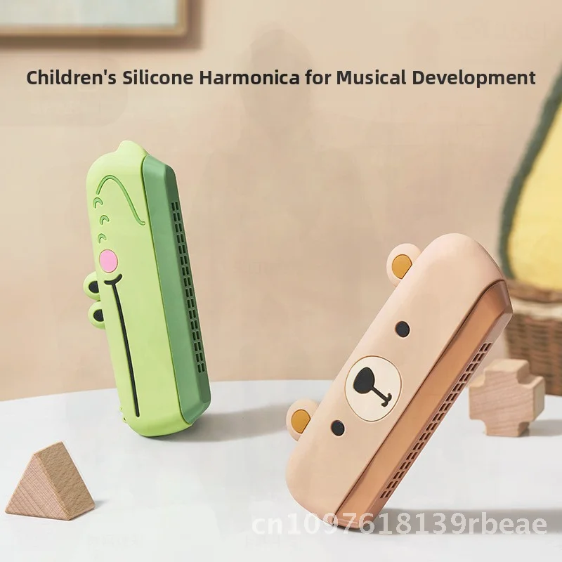 16-gaats mondharmonica voor kinderen Leuk cartoon muziekinstrument Vroeg onderwijsspeelgoed voor baby's Gratis muziek leren spelen