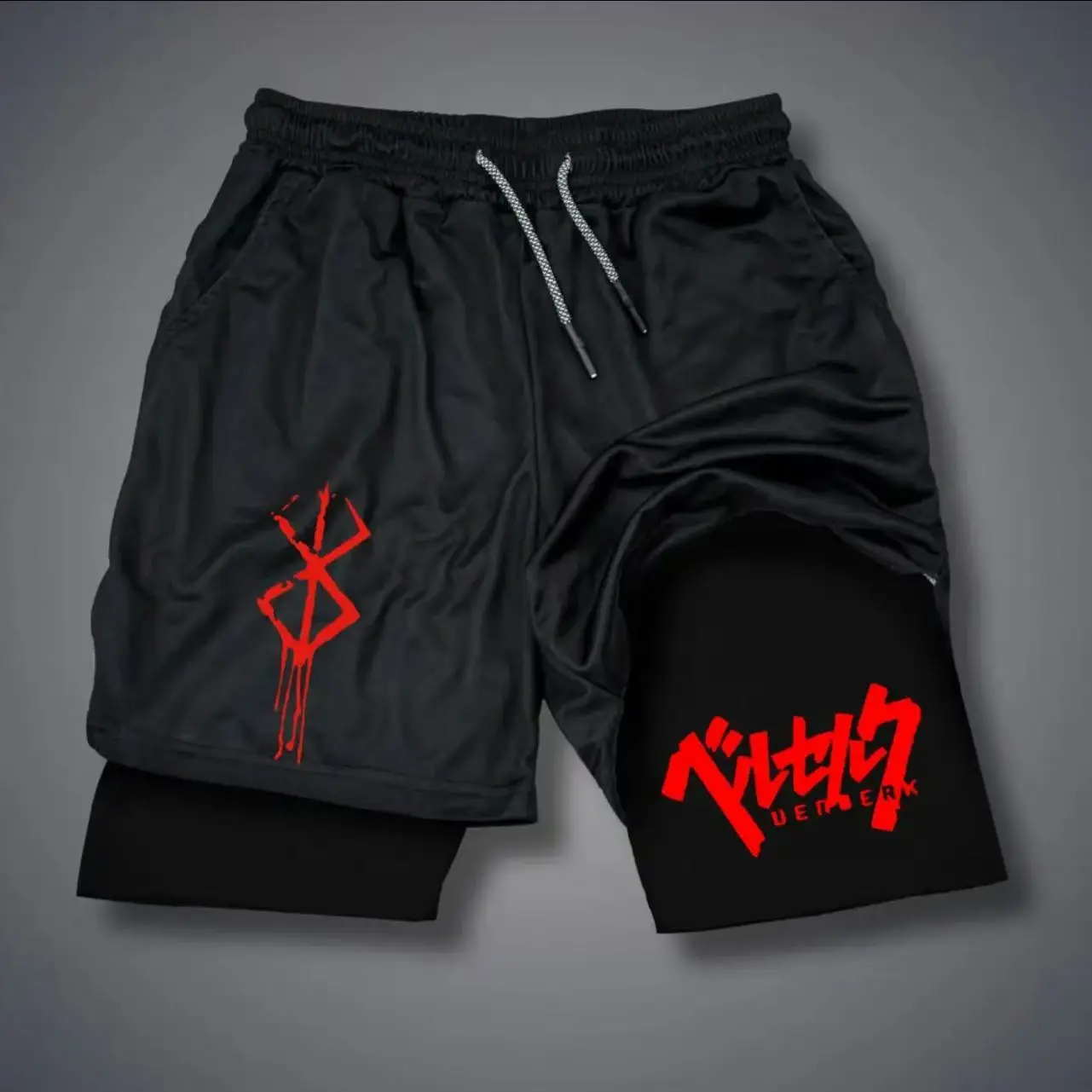 

2025 Summer New Men's Fashion Trendy Brand Smiling Face Printed Fitness Quick Drying Breathable Outdoor Leisure Training Shorts