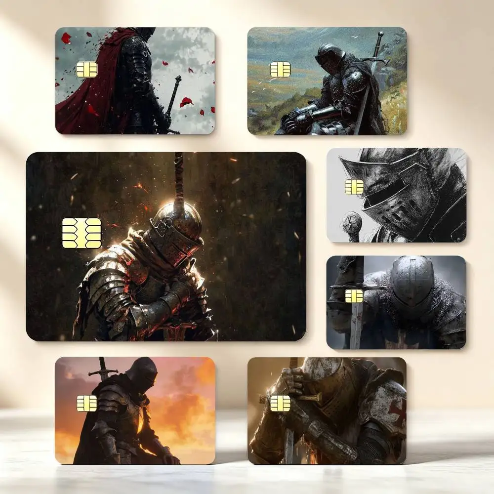 Middle Ages European Knight High‑Def Game Chip Decals Credit Card Tiny Waterproof Vinyl Decor Practical Present