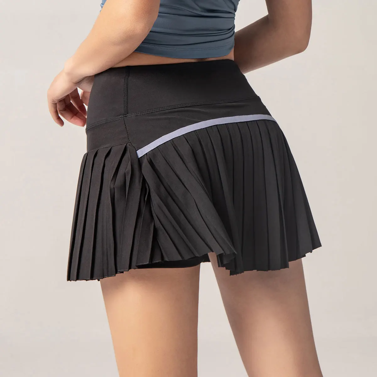 

Runa Pulse Women's Summer Two-Piece Skirt Set European American Style Pleated Quick-Drying Breathable Sports Fitness Shorts