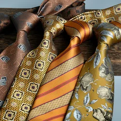 2024 NewTies For Men Jacquard Formal Business 8cm Hand Tied Jacquard Birthday Gift Groom'S Wedding Accessories