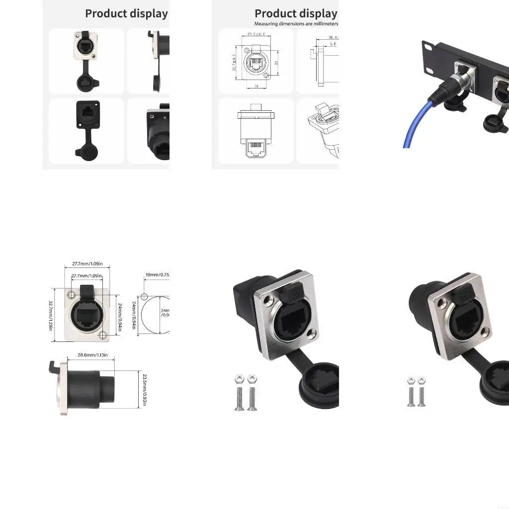 193A Gigabit RJ45 CAT6 Female To Female In Wall Panel Mount Networking Connector Adapter