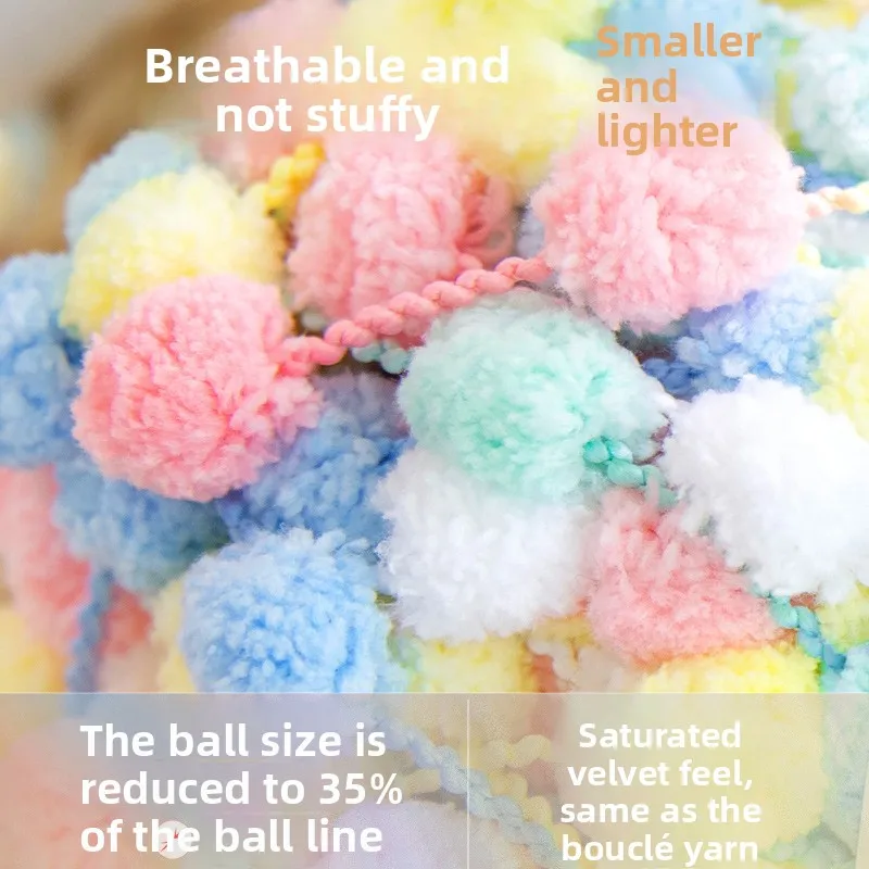 

Small Ball Pellet Yarn DIY Hand Crochet Material Tead for Women's Knitted Sweaters Chinese Origin Autumn Season ting