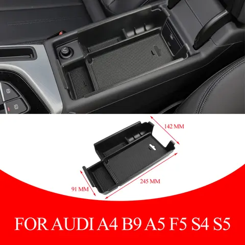 ABS 자동차 팔걸이 보관함 주최자 컨테이너 트레이 Audi A4 B9 A5 F5 S4 S5 2017-2023 액세서리