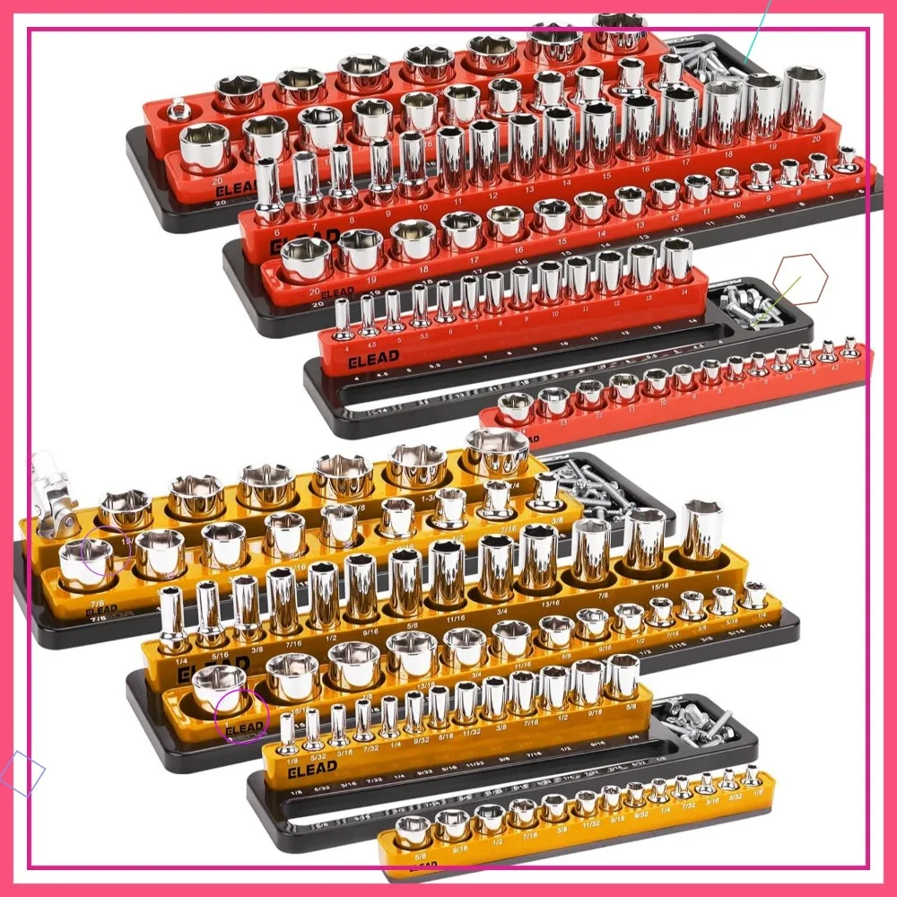 

Набор органайзеров для магнитных головок — прочный держатель привода для гаечного ключа, отвертки, лотка для хранения инструментов