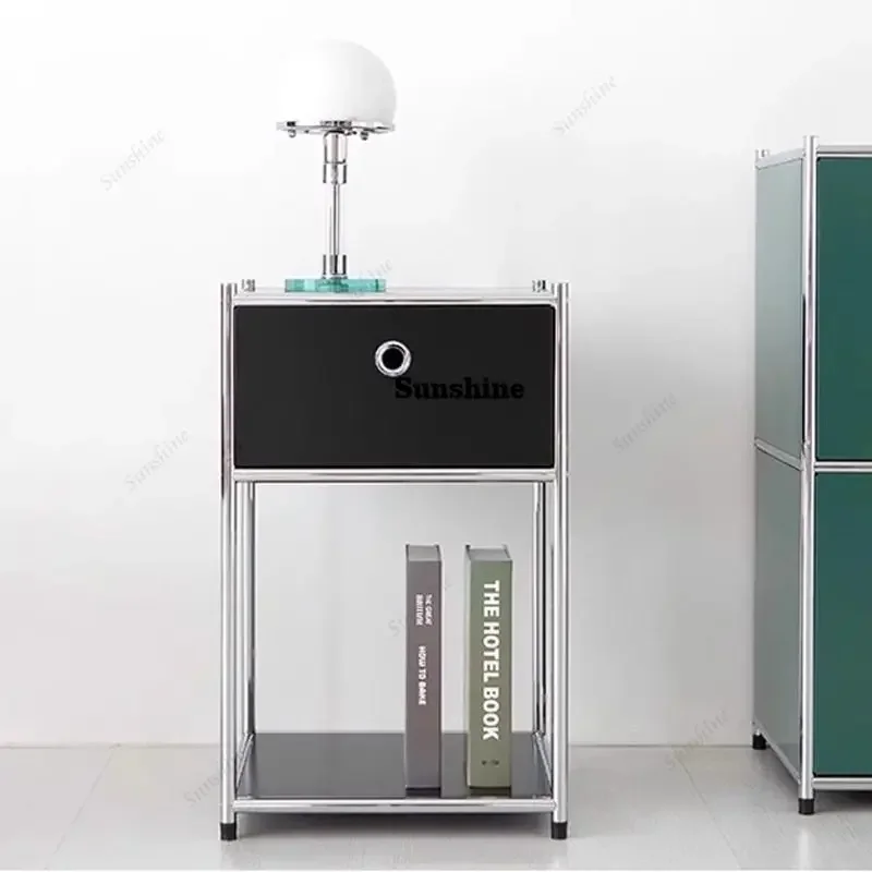 

TDMedieval stainless steel bedside table household bedroom rack