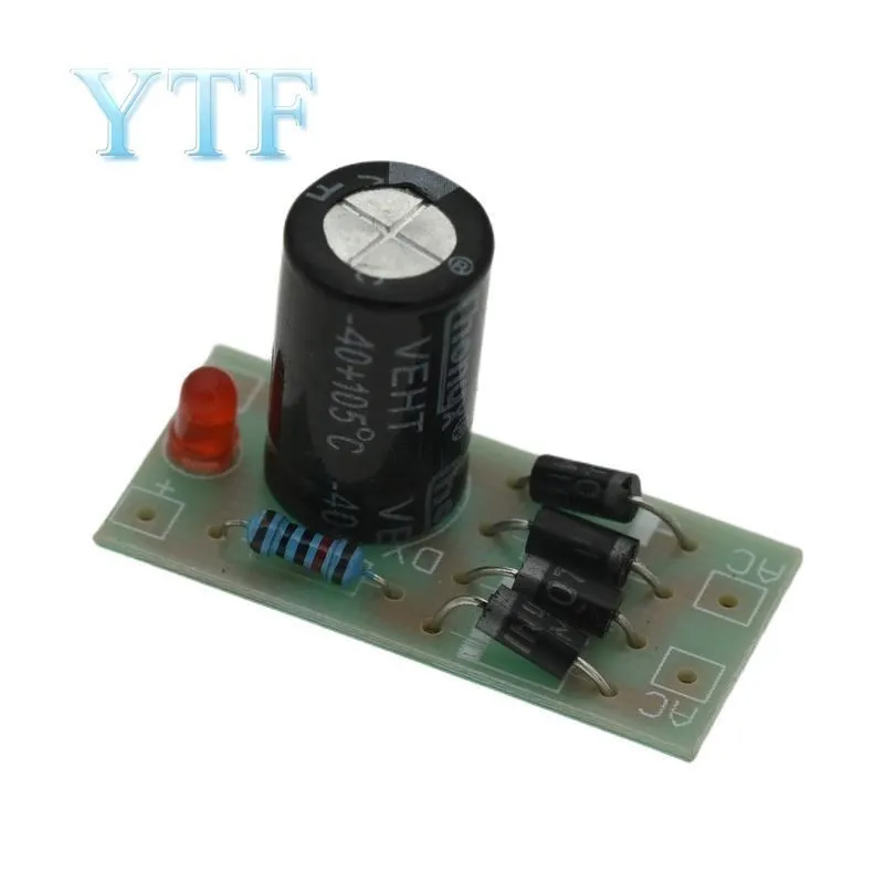 AC to DC power conversion module 1N4007 full bridge rectifier filter 12V 1A AC to DC