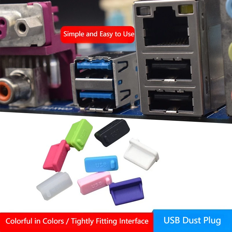 Multi-Device USB Dust Plug - Universal Fit for USB 3.0/2.0 Works with Laptops Desktops & Phones