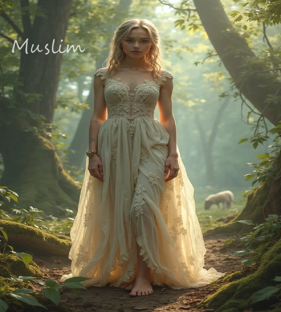 

Cottagecore Forest Elf Wedding Dress Light Champagne Civil Boho Lace Bride Dress 2025 Tulle Bohemian Country BridalCustomized