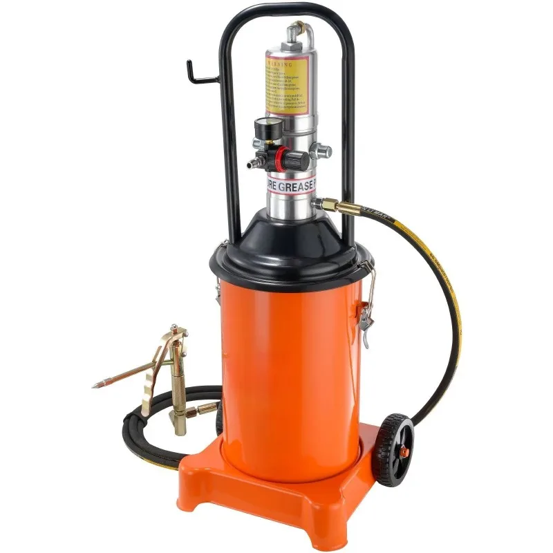 

12L High Pressure Pneumatic Grease Pump Air Operated Lubricator With Hose Gun For Automotive And Machinery Maintenance