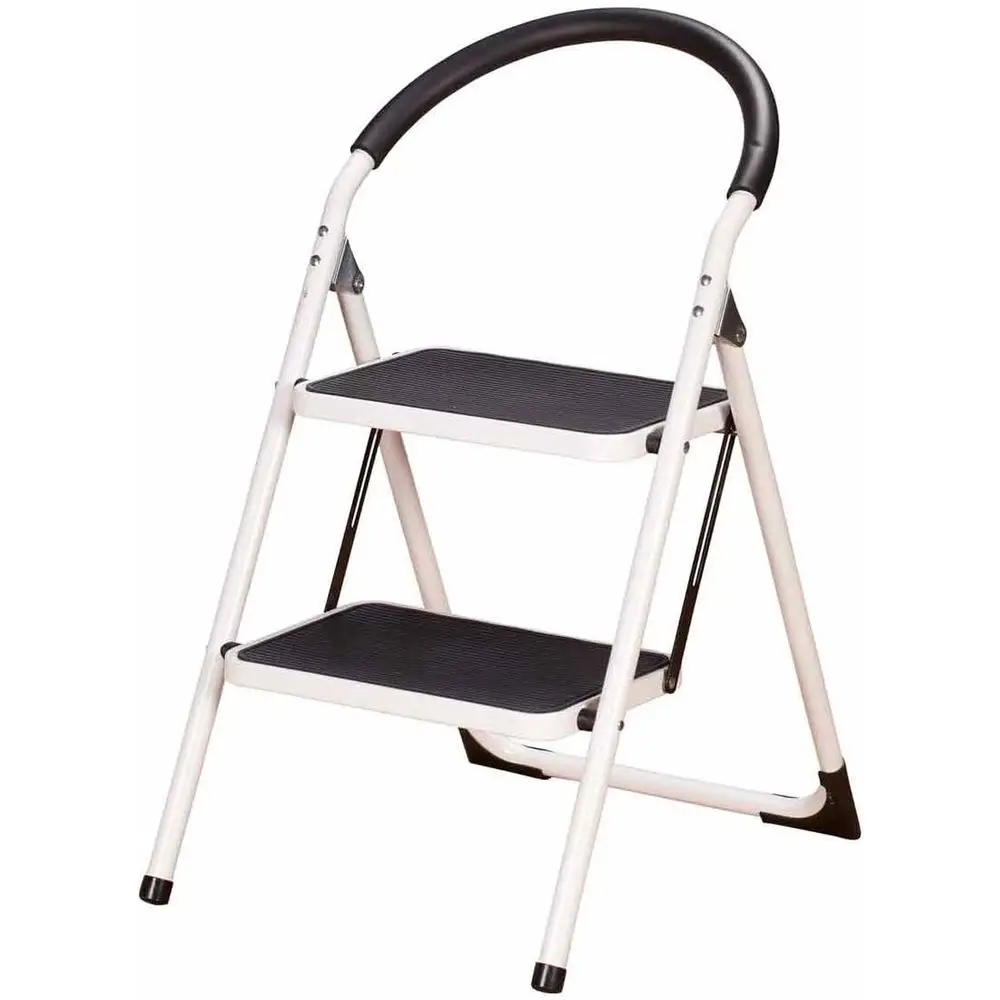 

Wide-Step Anti-Slip Folding Stool with Handgrip - Sturdy Household Ladder