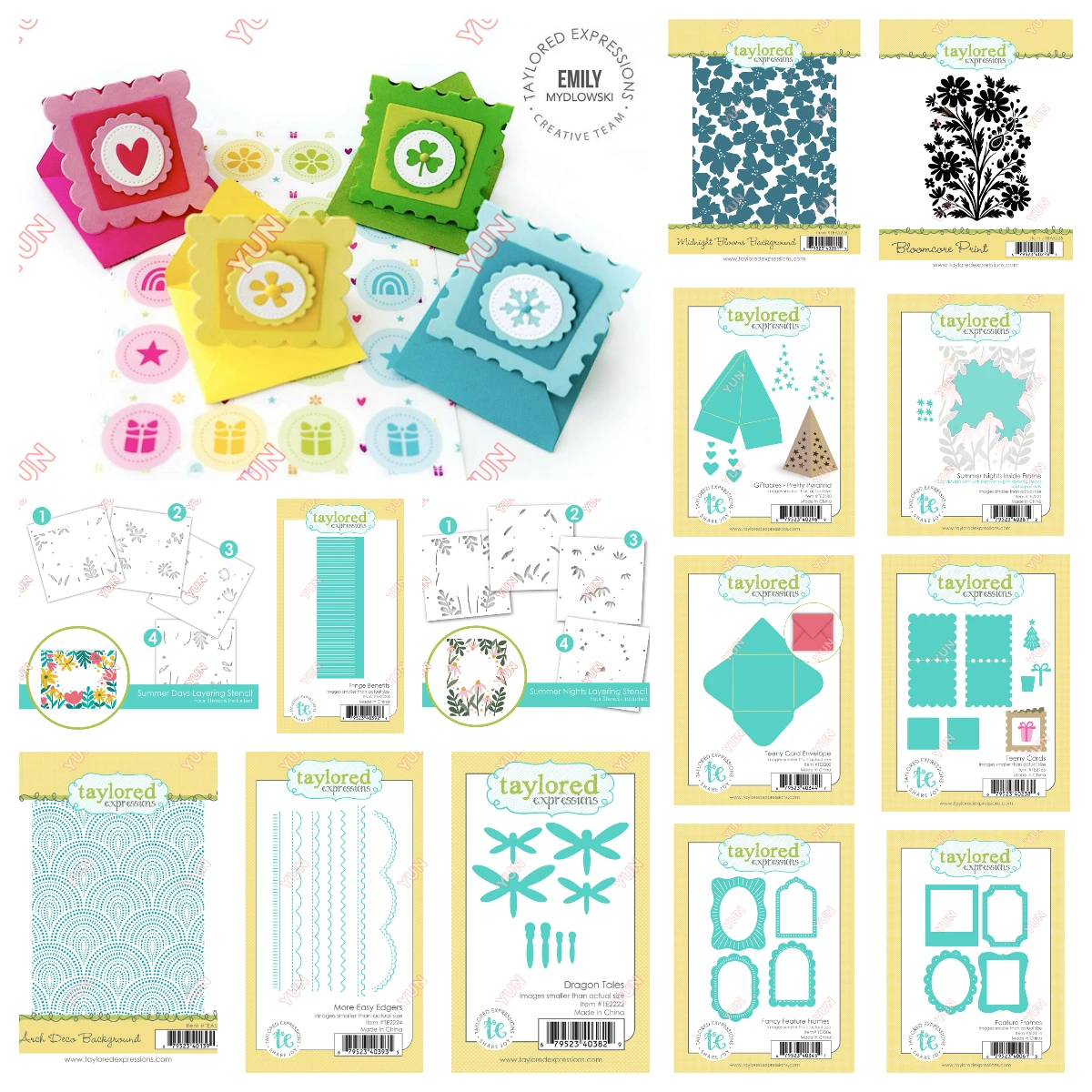 New Dies Stamps Set Summer Days Layering Stencil Teeny Card Envelope Fancy Feature Frames Die DIY Scrapbooking Photo Album Gift