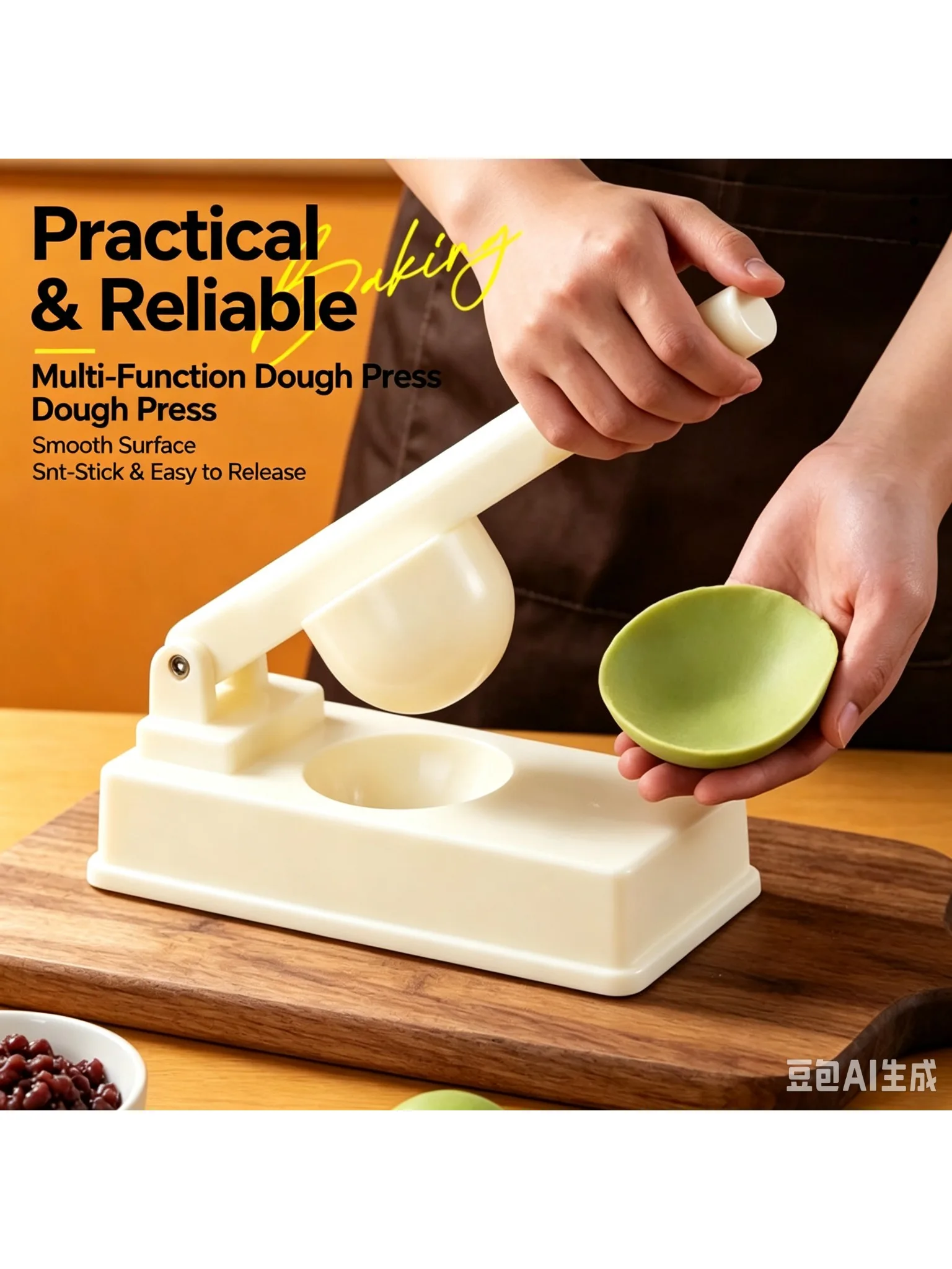 Hand Press Green Rice Balls Skin Mold Multifunctional Labor-saving Dumpling Skin Tool, for Pasta & Meat Fillings Kitchen Gadget