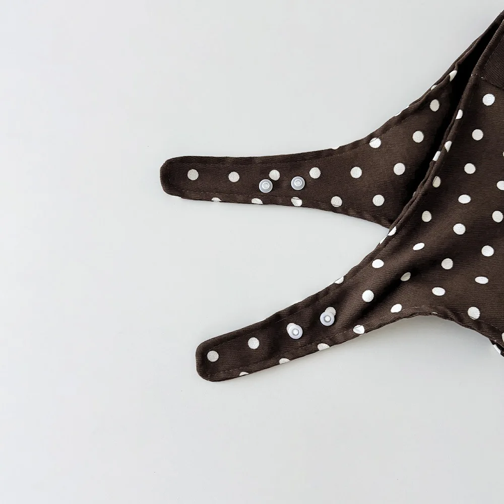 秋の女の赤ちゃん帽子花水玉プリントビーニーレトロ子供帽子韓国幼児プリンセスアクセサリー 1-3 歳