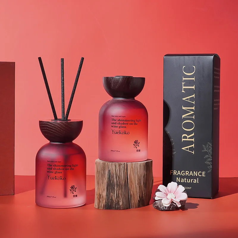 

200 мл деревянная крышка для ароматерапии, украшение для спальни в помещении, стойкий диффузор для отеля, беспламенный аромат, свежее воздухо