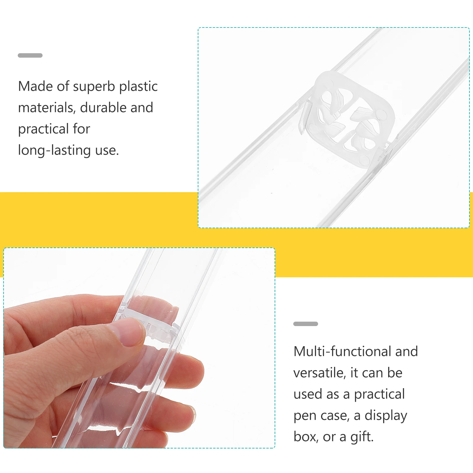 

25Pcs Clear Pen Containers Practical Ballpoint Pen Storage Box Pencil Gift Box Office Supplies Pencil Storage Case