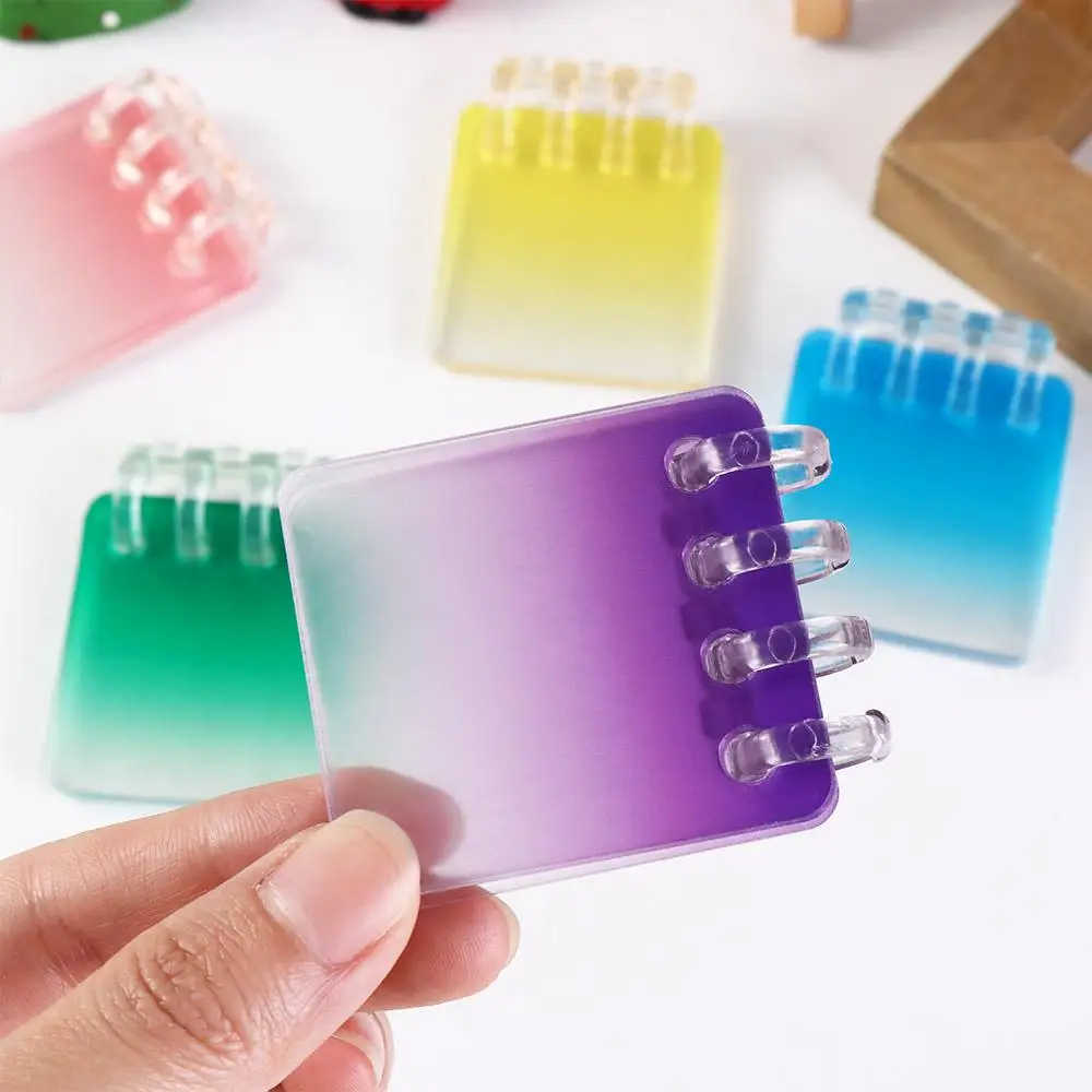 Goo Plate DIY Keychain Making Kit Gradient Color Transparent DIY Keyring Acrylic Creative DIY Acrylic Card Book