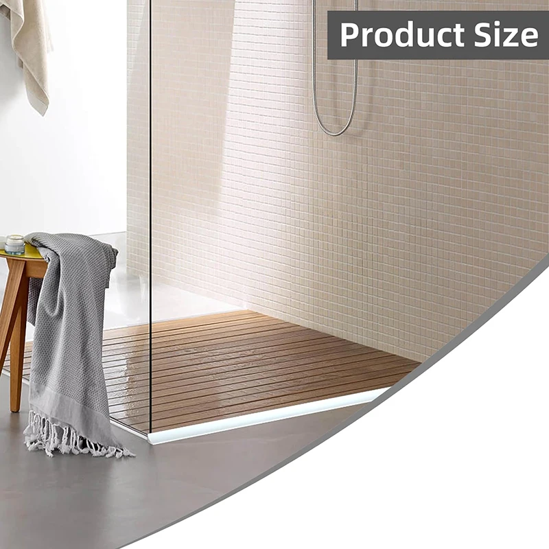 Bathroom Water Stopper Blocker Shower Rubber Dam Dry And Wet Separation Flood Barrier Door Bottom Seal Strip