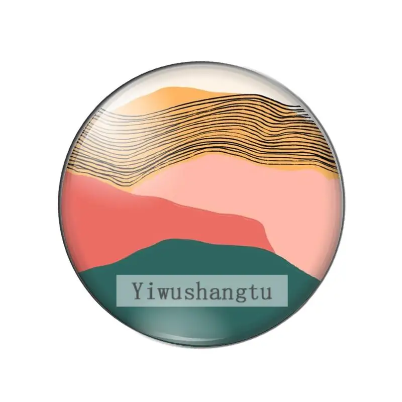 Nice art dot strip Colourful pattern 12mm/20mm/25mm/30mm Round photo glass cabochon demo flat back Making findings