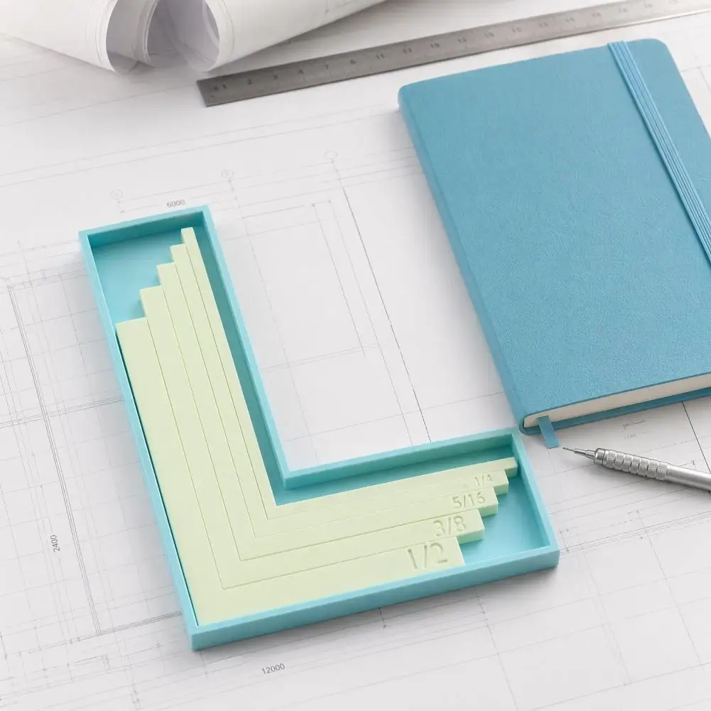 Guides d'alignement en forme de L pour la création de cartes, lot de 5, avec étui de rangement, pour la fabrication de cartes