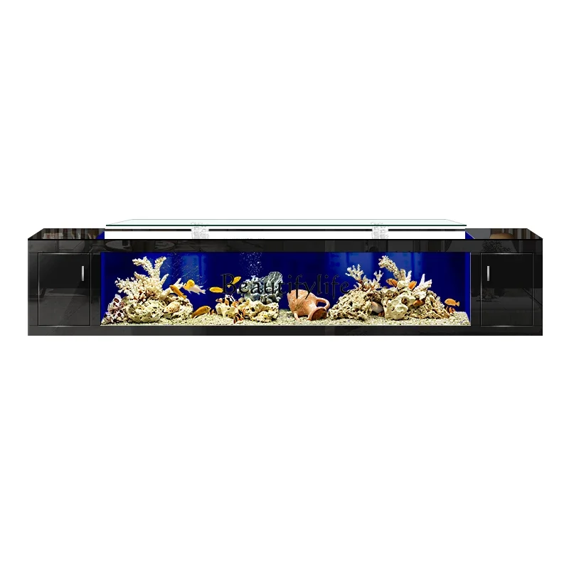 

FG26New household floor-to-ceiling large ecological glass water-free golden dragon fish tank