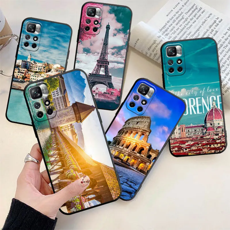 Travel World Places Phone Case For Redmi Note 11 10 9 Pro 5G 10C 9s 7 8 8T 12 9A 9C 9T K40 Fundas Cover Coque Silicone