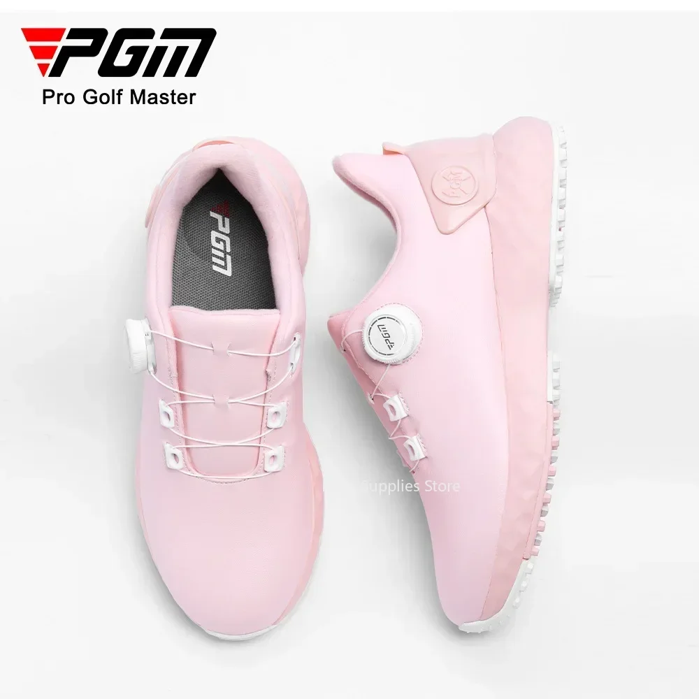 Damskie wodoodporne buty sportowe PGM Antypoślizgowe pokrętło Wygodne i amortyzowane buty bez paznokci Buty golfowe Cherry Blossom