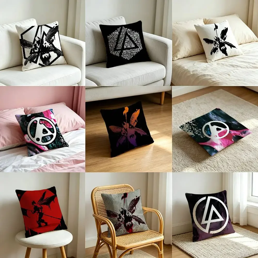 L-Linkin-S-ParkS Customizable Square Pillowcases, Stylish And Soft, Perfect For Beds, Cars, And Sofas.