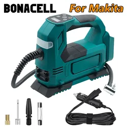 Bonacell Cordless Tire Inflator For Makita 18V Lithium Battery BL1815 BL1830 BL1840 BL1850 Wireless Air Pump Power Tool Battery