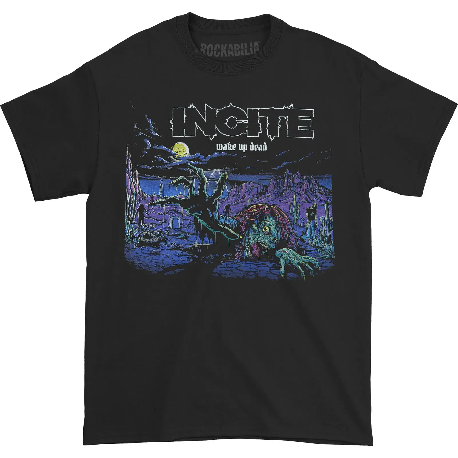 Men'S Incite Wake Up Dead T Shirt Medium Black