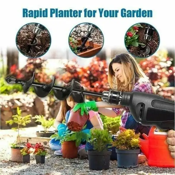 Imagem -04 - Cordless Espiral Drill Bit Fácil Jardinagem Auger Buraco Digger Plantação Bulb e Anexo Weeding 1pc