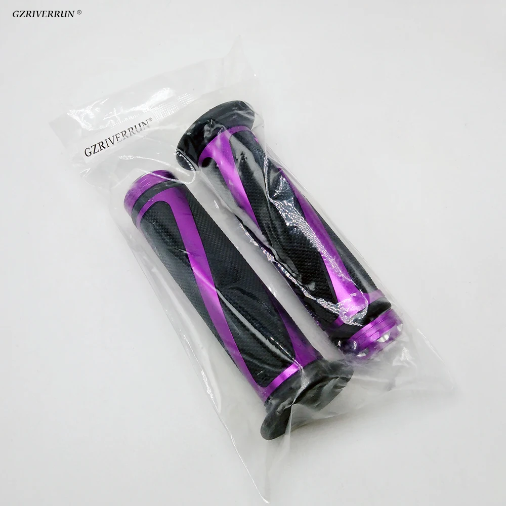 Motorcycle Grips 7/8inch Handlebar Hand Purple Stripe Motocross Enduro Handle Accessory for Yamaha MT 07 Surron Honda PCX125 ...