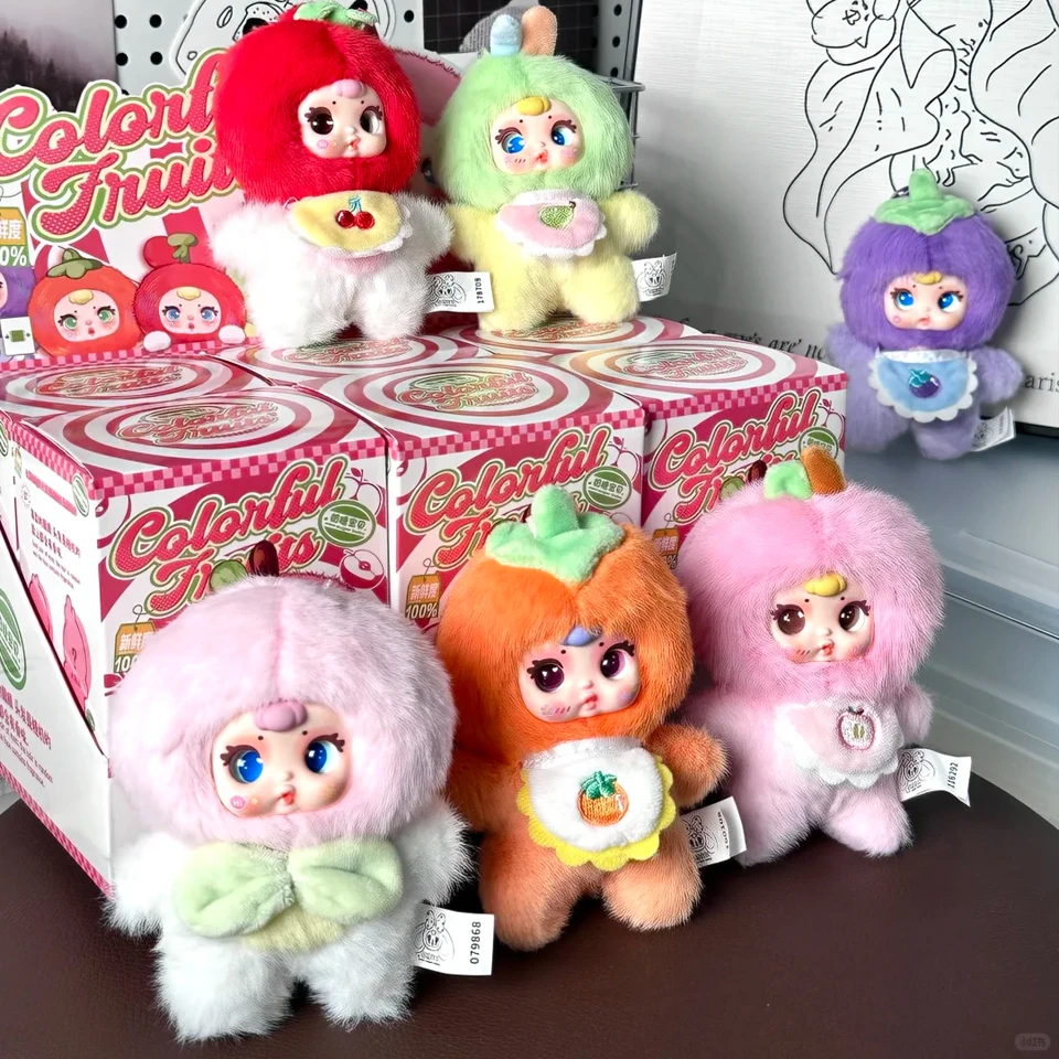 

Горячая плюшевая игрушка V3 MM Milk Candy — креативная и красочная мультяшная плюшевая глухая коробка с фруктами для милого и очаровательного украшения рабочего стола