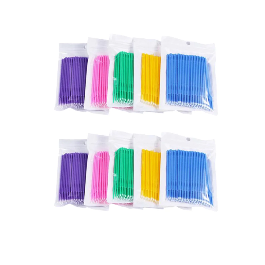 500 pcs Eyelash Cleaning Rods Disposable Grafting Tools Bendable For Lash Primer Remover Application Salon Use Makeup Cotton