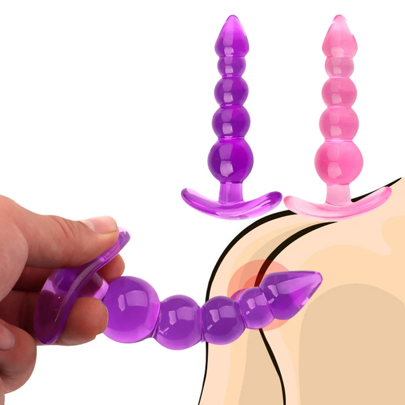 Soft Silicone Anal Plugs Anal Beads Dildo Butt Plug Prostate Massage Unisex Sexy Stopper Adult Sex Toy for Men Women Adult Games